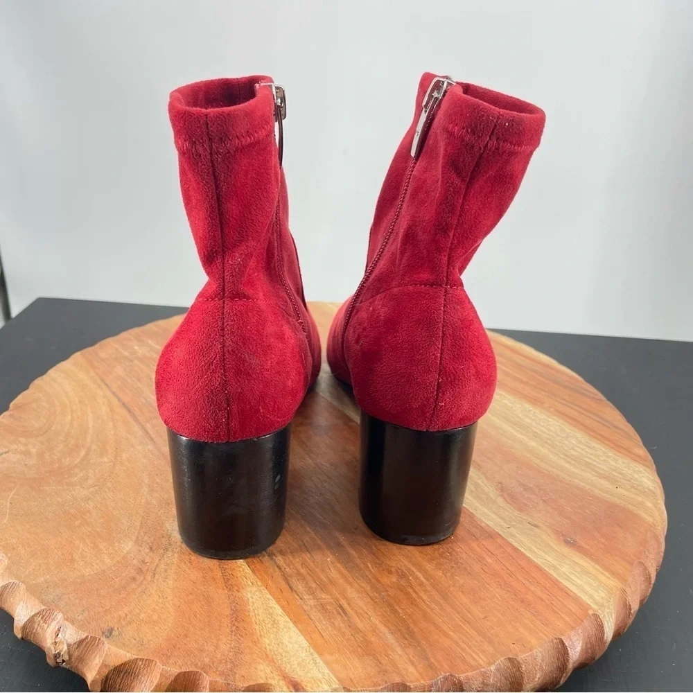 Marc Fisher Red Jerica ankle‎ pointed toe sock Booties SIZE 6